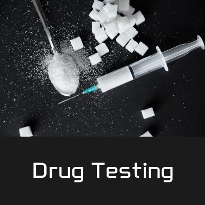 Drug testing needles and spoon