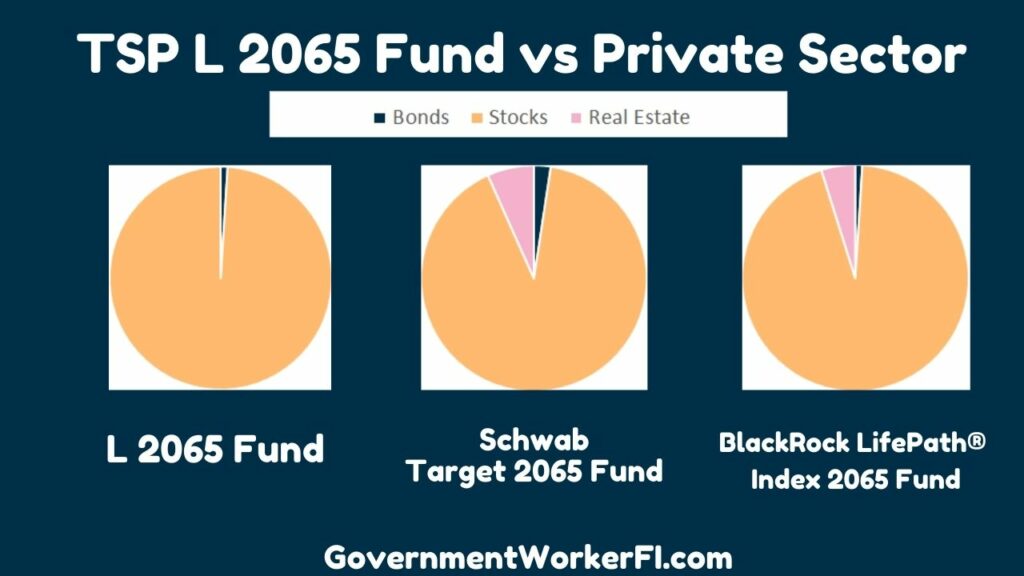 TSP L2065 fund compared to private sector counterparts.